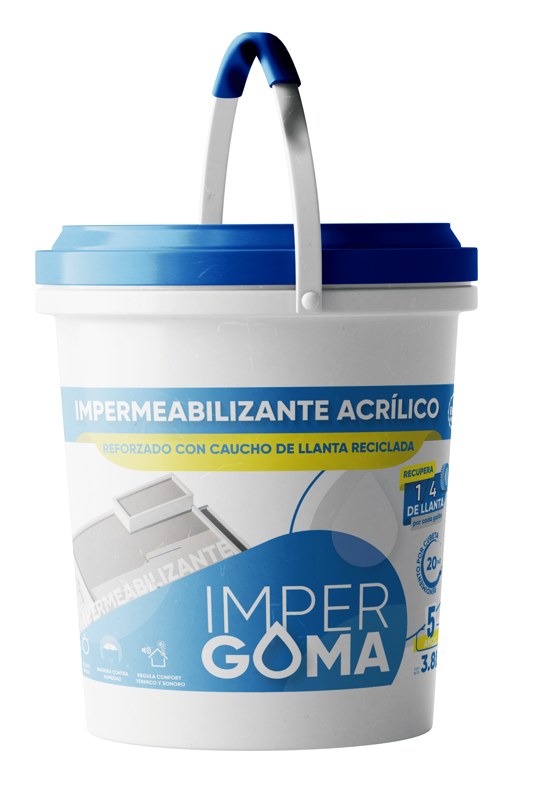 Impergoma Impermeabilizante Acrílico Elastomérico - Imagen 2